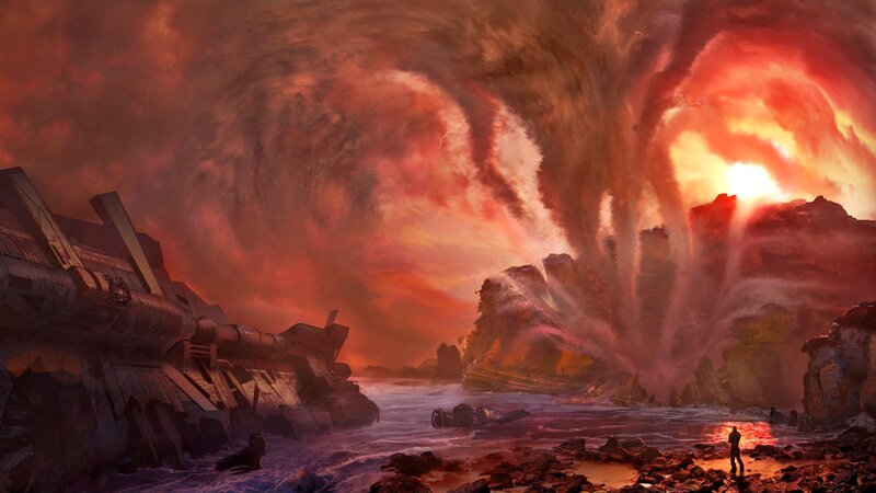 Person on Alien Shore — Red