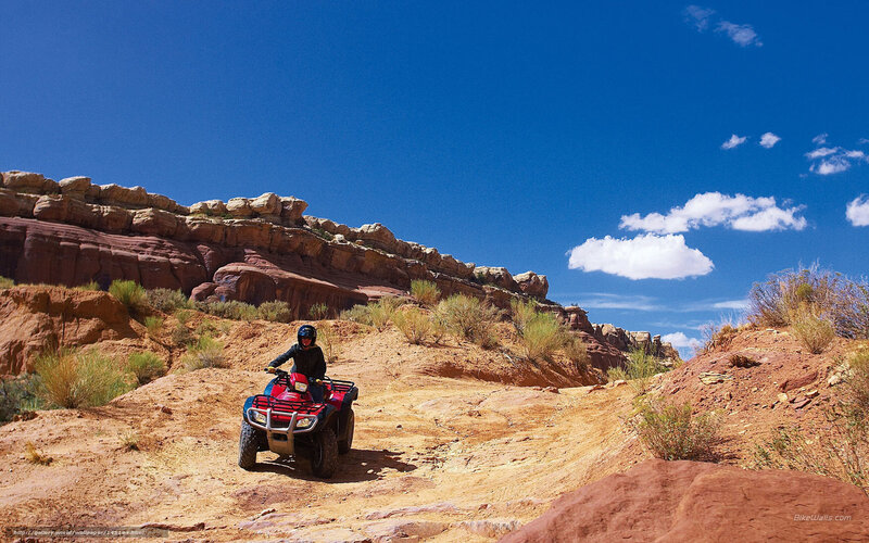 Person on ATV — Blue, Outdoor