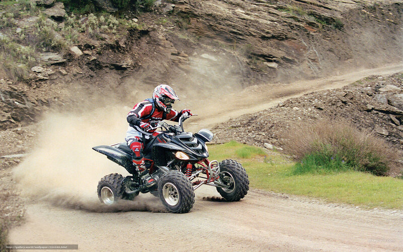Person on ATV — Brown, Dynamic