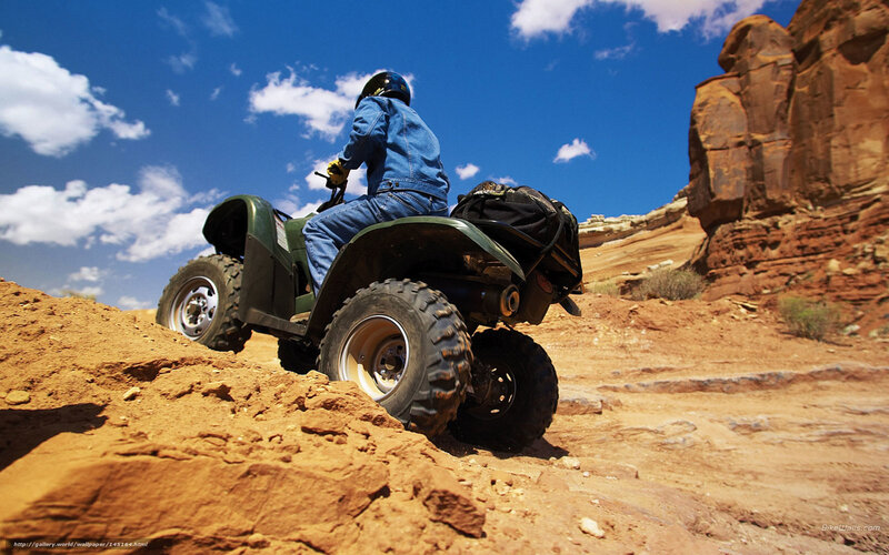 Person on ATV in Desert