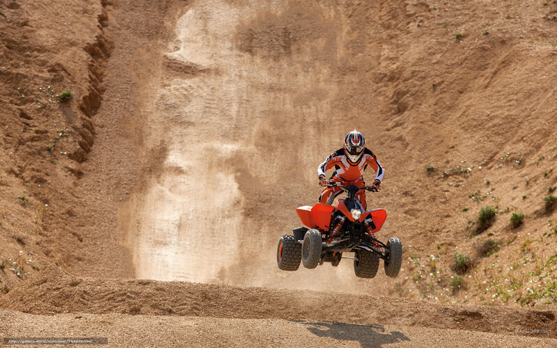 Person on ATV Mid-air