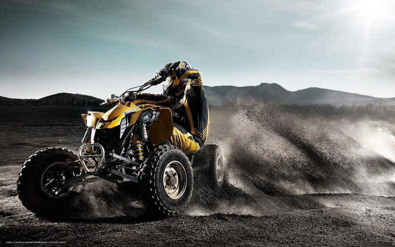Person on ATV — Yellow, Dynamic