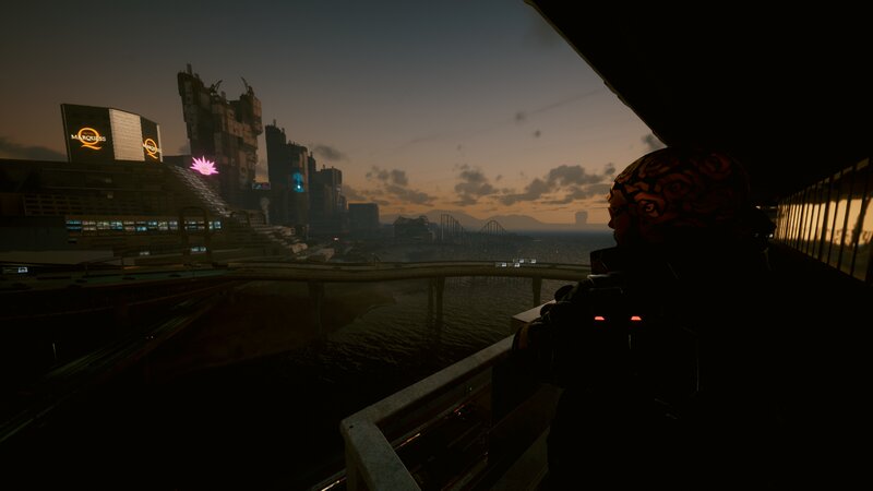 Person on Balcony at Dusk