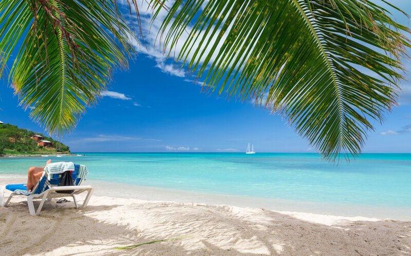 Person on Beach Chair — Blue, Serene, Afternoon, Photograph