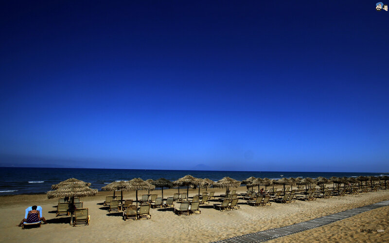 Person on Beach Chair — Blue