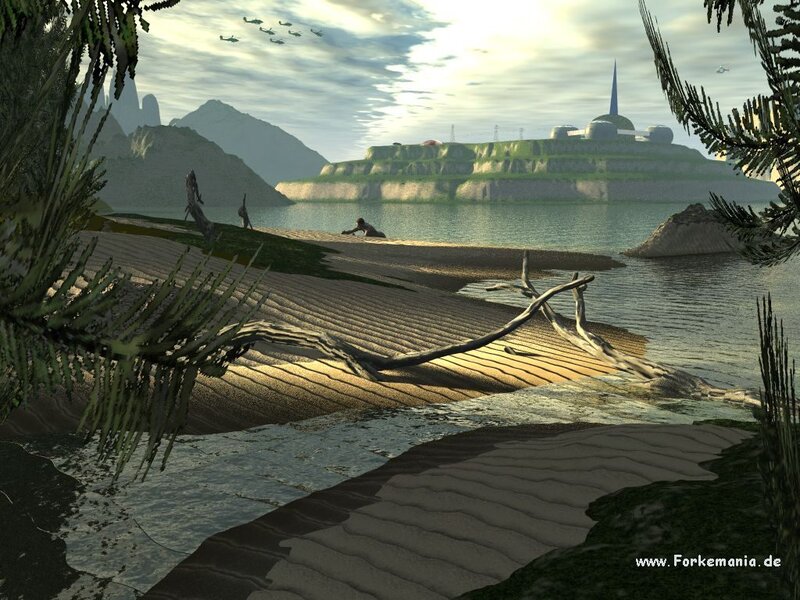 Person on Beach — Green, Serene