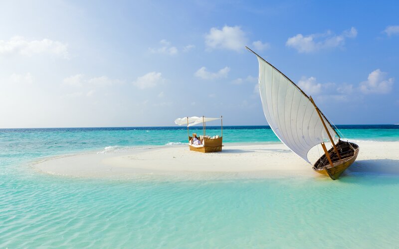 Person on Beach Island