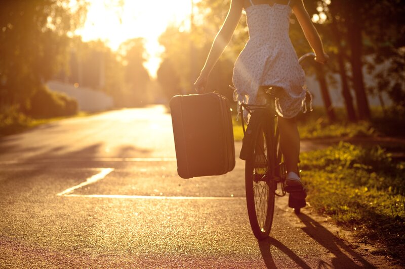 Person on Bicycle — Gold