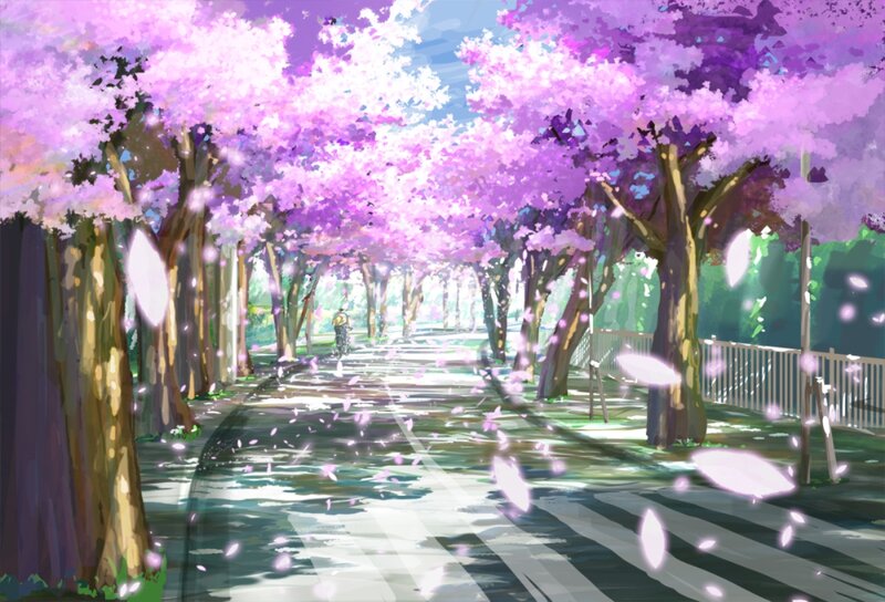Person on Bicycle — Purple, Serene