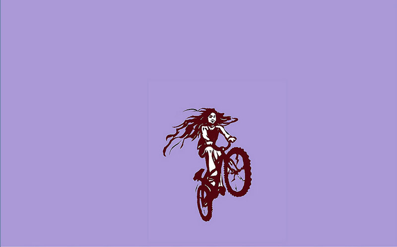 Person on Bicycle — Purple