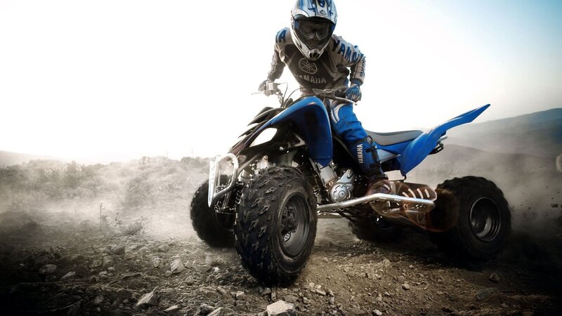 Person on Blue ATV — Dynamic