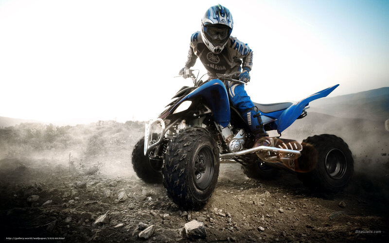 Person on Blue ATV