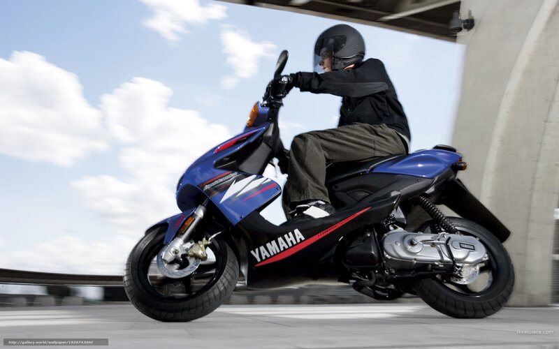 Person on Blue Scooter — Dynamic, Afternoon