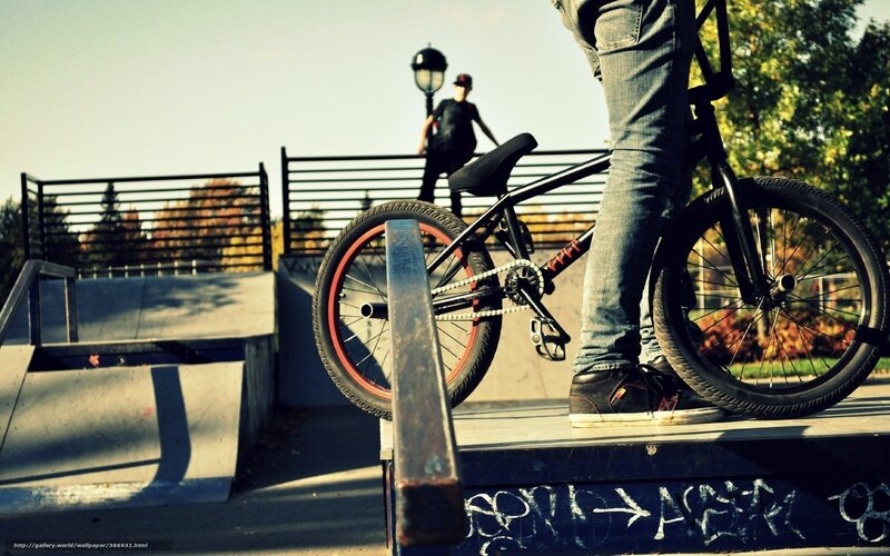 Person on BMX Bike — Black