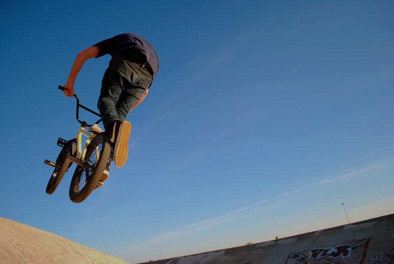 Person on BMX Bike — Blue, Dynamic