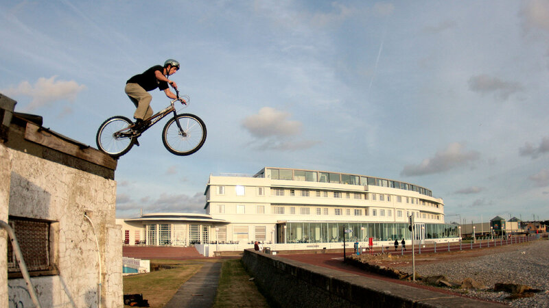 Person on BMX Bike — Blue