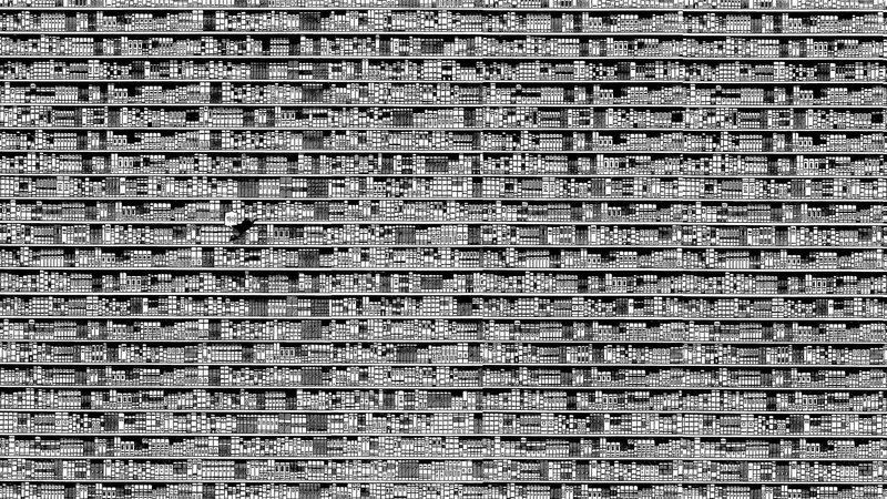Person on Bookshelf