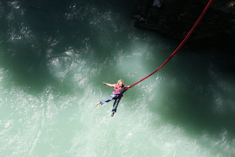 Person on Bungee Cord