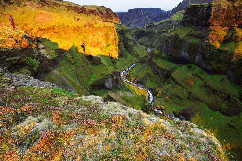 Person on Canyon Ledge