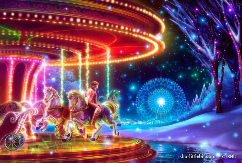 Person on Carousel