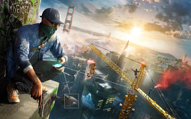 Person on City Ledge