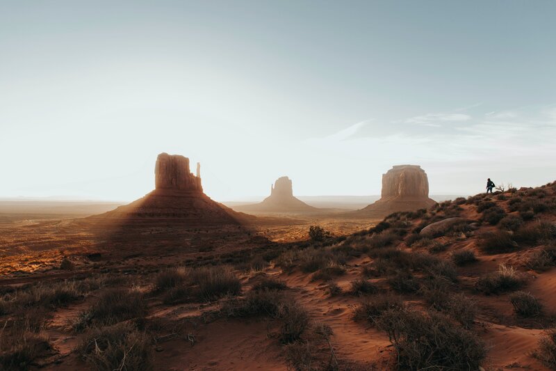 Person on Desert Hill