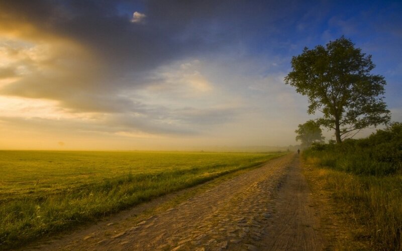 Person on Dirt Road