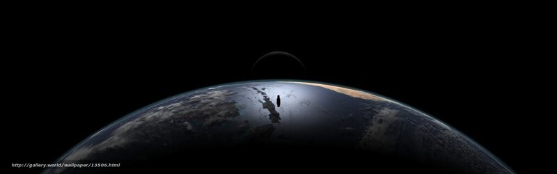 Person on Earth from space