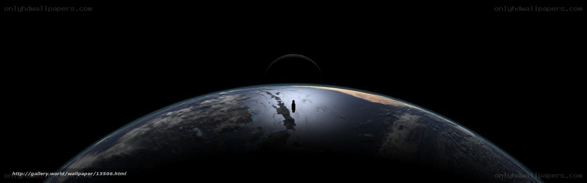 Person on Earth from space
