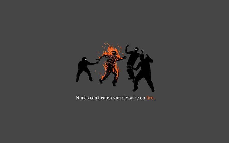 Person on Fire Being Chased
