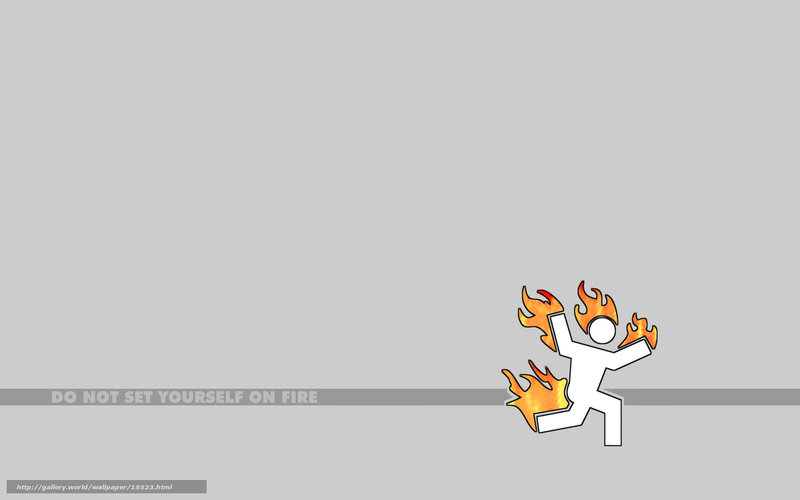 person on fire warning
