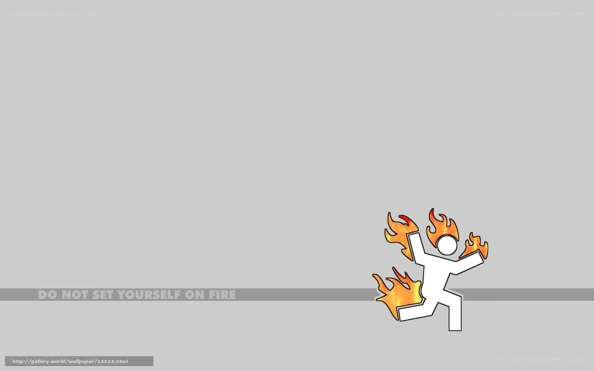 person on fire warning