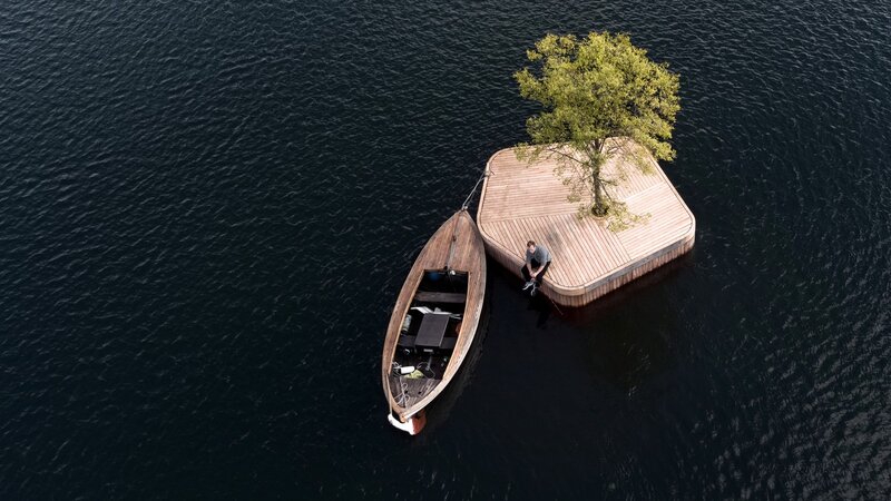 Person on Floating Dock