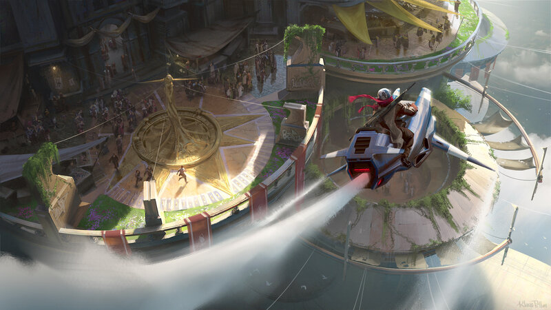 Person on Flying Vehicle
