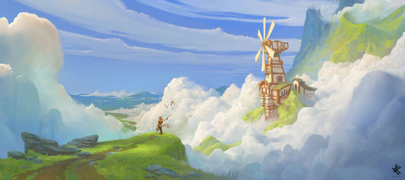 Person on Grassy Hill