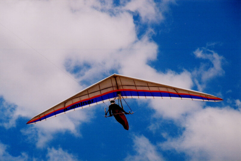 Person on Hang Glider — Blue