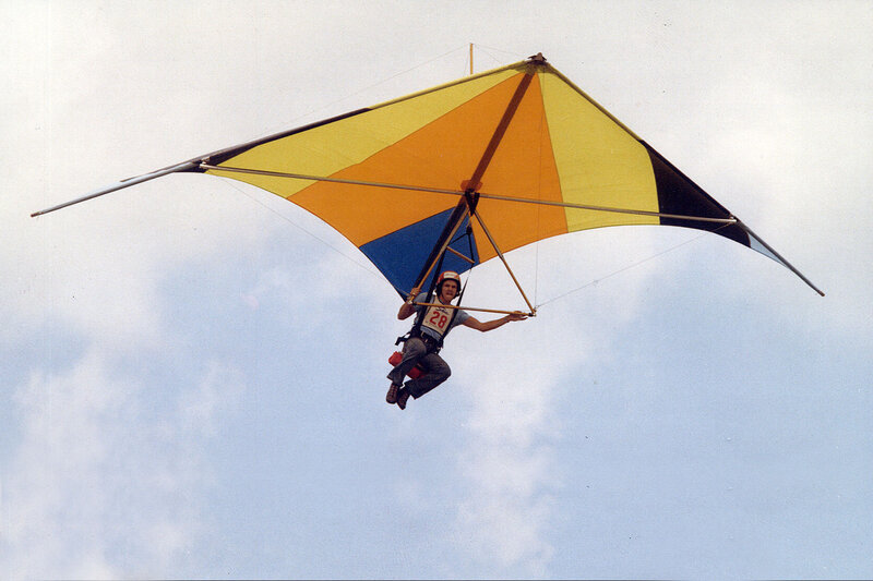 Person on Hang Glider — Yellow