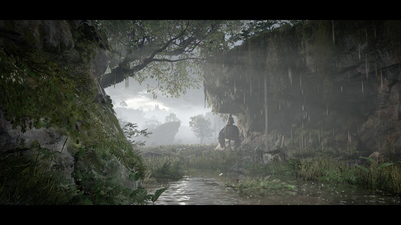 Person on Horse in Cave