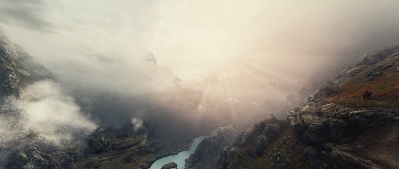 Person on Horse in Mountains