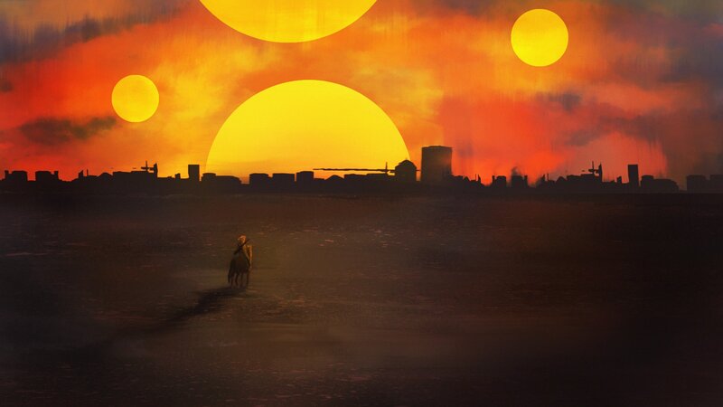 Person on Horse — Orange