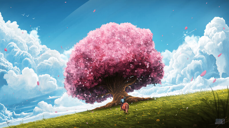 Person on Horse under Tree
