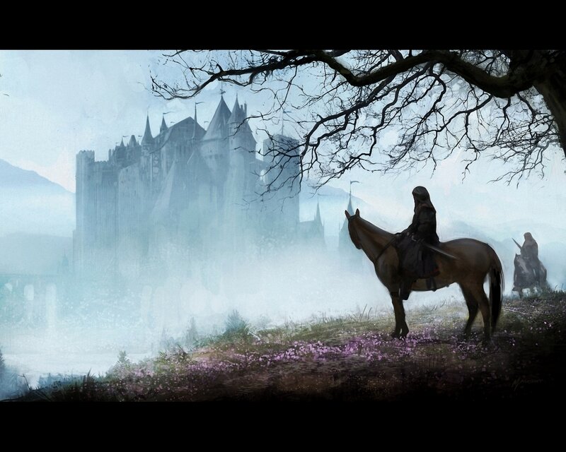 Person on Horseback — Blue