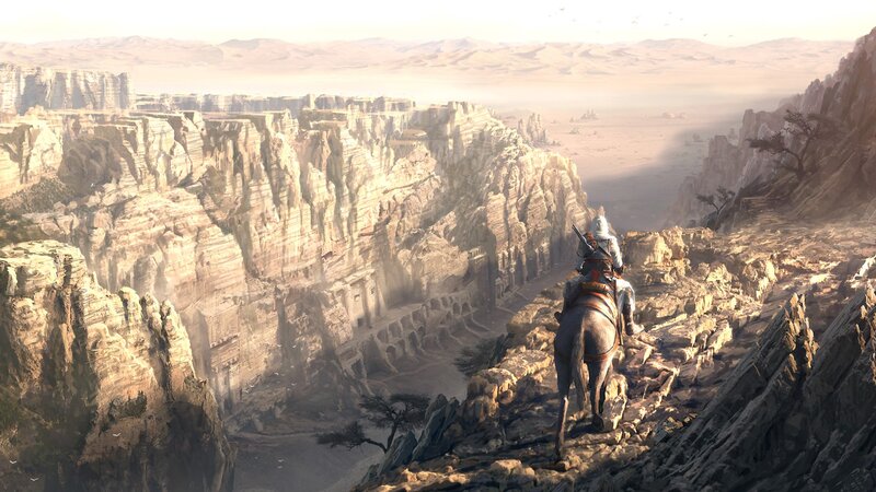 Person on Horseback — Brown, Dramatic, Afternoon, Digital Art