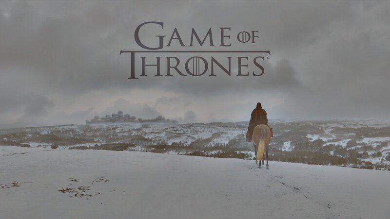 Person on Horseback — Gray, Dramatic, Winter