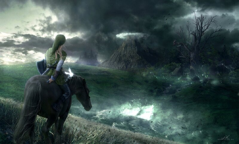 Person on Horseback — Green