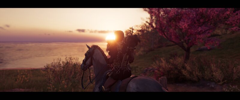 Person on Horseback — Purple