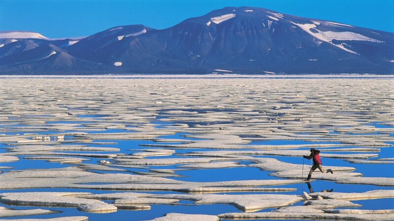 Person on Ice Floes — Blue, Remote