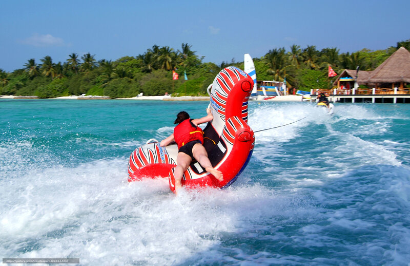 Person on inflatable tube