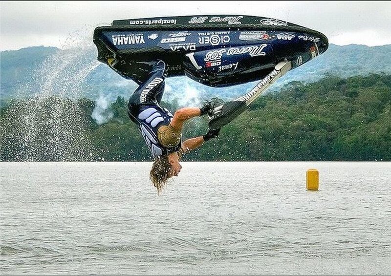 Person on Jet Ski — Blue, Dramatic