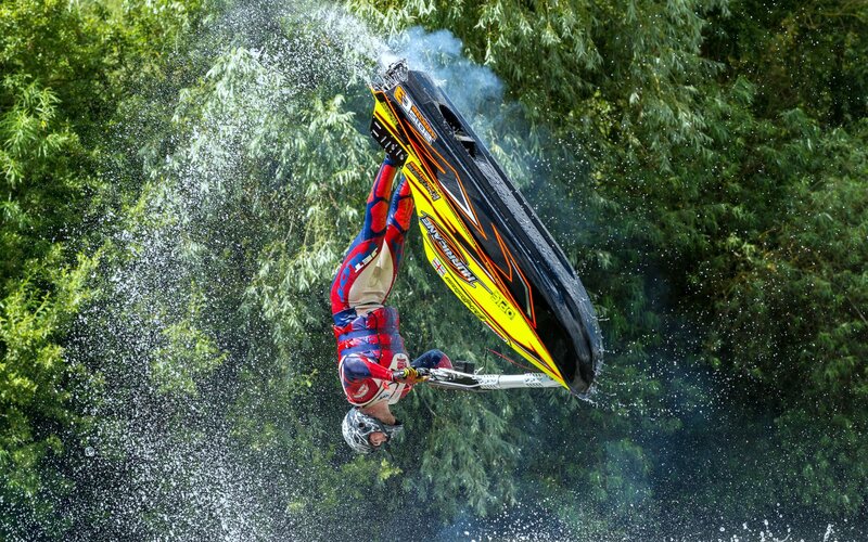 Person on Jet Ski — Green